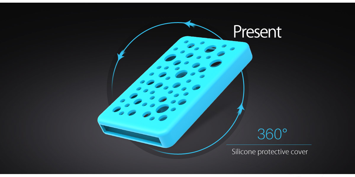 Equipped with 360 ° silicone protective cover